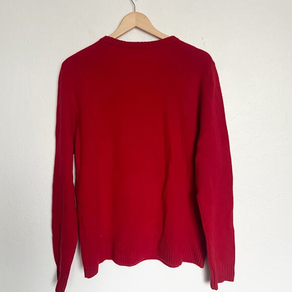 NWT LL Bean Signature Sweater Womens XL Merino Wool Red Crewneck Long Sleeve - Picture 6 of 6